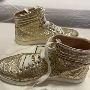 Gucci Gold high top Sneakers